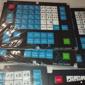 Dùng cho tiện CNC Fanuc 0T, A98L-0001-0568#T Bản VN, decal VN dày 0.5mm có sẵn lớp keo dán.