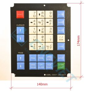 Dùng cho tiện CNC Fanuc 0T. A98L-0001-0518#T Silicon dẻo dày 0.9mm, có sẵn lớp keo dán.