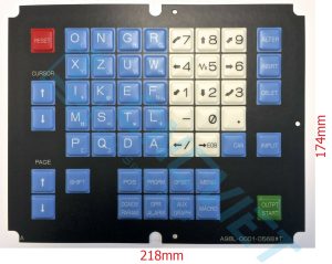 Dùng cho phay CNC Fanuc 0M, A98L-0001-0568#M Bản VN, decal VN dày 0.5mm có sẵn lớp keo dán.