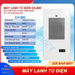 Máy lạnh tủ điện khô EA-800 800W (điều hòa tủ điện) lắp cho tủ điện máy CNC. Loại bỏ lỗi máy móc chập chờn nhất là vào mùa nóng.