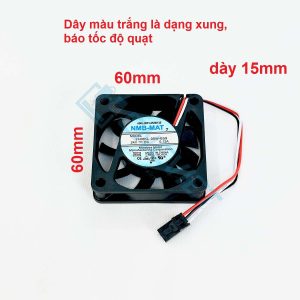 Quạt tản nhiệt 3 dây 60x60x15 NMB 2406KL-05W-B59 cảm biến tốc độ cho máy CNC
