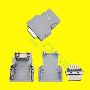 Combo connector Fanuc PCR-20F (combo gồm jack và vỏ hộp) thường dùng trong máy CNC hệ Fanuc, Mitsubishi, Yaskawa, Okuma...