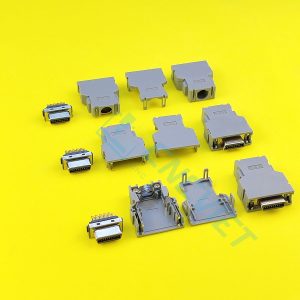 Combo connector Fanuc PCR-20F (combo gồm jack và vỏ hộp) thường dùng trong máy CNC hệ Fanuc, Mitsubishi, Yaskawa, Okuma...
