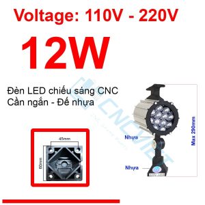 Đèn chiếu sáng máy CNC - Đèn LED cần - 24V hoặc 220V - Có loại Đế Kim Loại và Đế Nhựa. Đế xoay 360 độ và có nhiều khớp nối, dễ dàng điều chỉnh đèn - Chống nước / bụi / dầu / va đập.