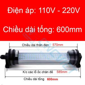 Đèn chiếu sáng máy CNC - Đèn ống LED CNC - Đế xoay 360 độ - Chiếu sáng vùng gia công - Chống nước / bụi / dầu / va đập.