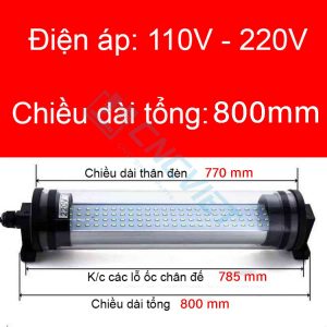 Đèn chiếu sáng máy CNC - Đèn ống LED CNC - Đế xoay 360 độ - Chiếu sáng vùng gia công - Chống nước / bụi / dầu / va đập.