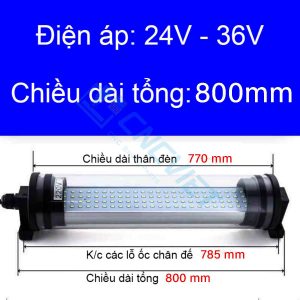 Đèn chiếu sáng máy CNC - Đèn ống LED CNC - Đế xoay 360 độ - Chiếu sáng vùng gia công - Chống nước / bụi / dầu / va đập.