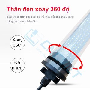 Đèn chiếu sáng máy CNC - Đèn ống LED CNC - Đế xoay 360 độ - Chiếu sáng vùng gia công - Chống nước / bụi / dầu / va đập.