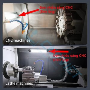 Đèn chiếu sáng máy CNC - Đèn ống LED CNC - Đế xoay 360 độ - Chiếu sáng vùng gia công - Chống nước / bụi / dầu / va đập.