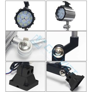 Đèn chiếu sáng máy CNC - Đèn LED cần - 24V hoặc 220V - Có loại Đế Kim Loại và Đế Nhựa. Đế xoay 360 độ và có nhiều khớp nối, dễ dàng điều chỉnh đèn - Chống nước / bụi / dầu / va đập.