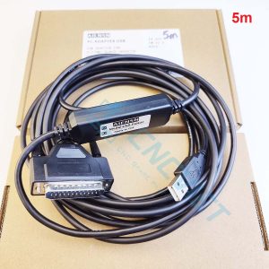 Cáp DNC (cáp CNC - RS232 USB to DB25M) sử dụng chip FTDI, chuẩn công nghiệp, dùng cho CNC Fanuc, Mitsubishi, hỗ trợ Win XP/7/8/10/11 32/64bit, LINUX