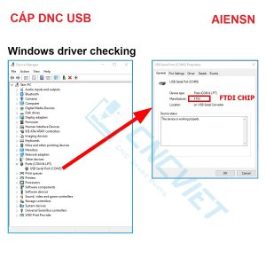 Cáp DNC USB (cáp CNC - RS232 USB to DB25M) - chip FTDI - đúc nguyên khối - chuẩn công nghiệp - CNC Fanuc/Mitsubishi, hỗ trợ Win XP/7/8/10/11 32/64bit, LINUX
