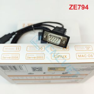 Cáp USB COM Z-TEK ZE794 (cáp USB to RS232) sử dụng chip thương mại, chuẩn Microsoft, phù hợp ứng dụng thông thường, hỗ trợ Win XP/7/8/10/11 32/64bit, LINUX
