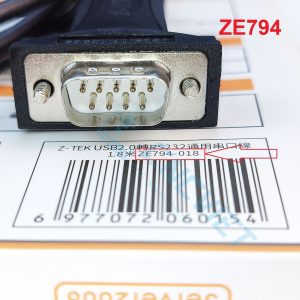 Cáp USB COM Z-TEK ZE794 (cáp USB to RS232) sử dụng chip thương mại, chuẩn Microsoft, phù hợp ứng dụng thông thường, hỗ trợ Win XP/7/8/10/11 32/64bit, LINUX