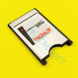 Combo Thẻ CF Sandisk cho máy CNC, gồm: 01 thẻ nhớ CF Sandisk công nghiệp (dung lượng tùy chọn), 01 đầu đọc CF USB, 01 adapter CF to PCMCIA của Sandisk.