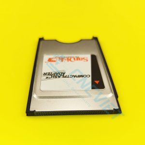 Adapter CF To PCMCIA Sandisk chuẩn công nghiệp dành cho máy CNC. Một đầu adapter cắm thẻ CF vào, đầu còn lại cắm vào máy CNC để rút / nạp dữ liệu.