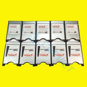Adapter CF To PCMCIA Sandisk chuẩn công nghiệp dành cho máy CNC. Một đầu adapter cắm thẻ CF vào, đầu còn lại cắm vào máy CNC để rút / nạp dữ liệu.