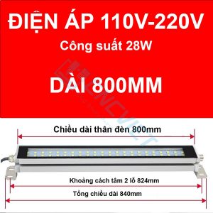 Đèn chiếu sáng máy CNC - Đèn LED vuông CNC - Đế xoay 360 độ - Kính cường lực - Thân hợp kim nhôm. Chống cháy - chống nước - chống dầu.