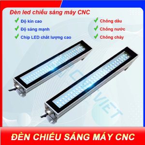 Đèn chiếu sáng máy CNC - Đèn LED vuông CNC - Đế xoay 360 độ - Kính cường lực - Thân hợp kim nhôm. Chống cháy - chống nước - chống dầu.