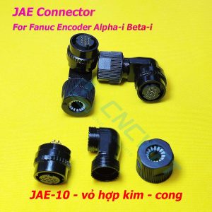 Connector Fanuc JAE (jack và vỏ hộp), JAE-4 JAE-10, thường dùng trong cáp encoder máy CNC hệ Fanuc, dòng Alpha-i và Beta-i (α-I và β-i)