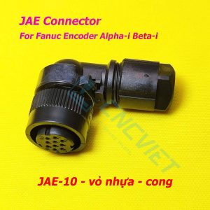 Connector Fanuc JAE (jack và vỏ hộp), JAE-4 JAE-10, thường dùng trong cáp encoder máy CNC hệ Fanuc, dòng Alpha-i và Beta-i (α-I và β-i)