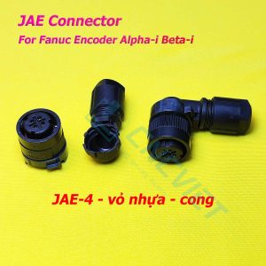 Connector Fanuc JAE (jack và vỏ hộp), JAE-4 JAE-10, thường dùng trong cáp encoder máy CNC hệ Fanuc, dòng Alpha-i và Beta-i (α-I và β-i)