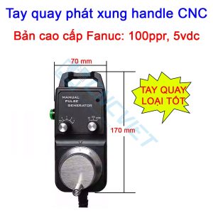 Tay quay phát xung handle CNC dùng cho các máy CNC Fanuc 3, 6, 10/11, 0, 15, 16/18/21, 16i/18i/21i, 0i, 30i, 31i, 32i,… các máy CNC hệ Meldas Mitsubishi