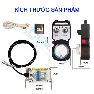 Tay quay phát xung handle không dây (handwheel) dùng cho các máy CNC Fanuc 3, 6, 10/11, 0, 15, 16/18/21, 16i/18i/21i, 0i, 30i, 31i, 32i,… hàng mới 100%