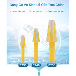 Dụng cụ vệ sinh lỗ côn trục chính của máy phay CNC sẽ loại bỏ cặn bẩn, các phoi bám trong lồng trục chính,....giúp bảo dưỡng trục chính sạch sẽ, hoạt động trơn tru, hiệu quả và ổn định hơn.