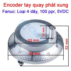 Encoder tay quay phát xung được dùng thay thế cho các loại handle, hanwheel, MPG của máy phay, tiện CNC. Giải pháp điều khiển chính xác cho máy CNC, PLC