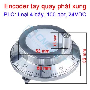 Encoder tay quay phát xung được dùng thay thế cho các loại handle, hanwheel, MPG của máy phay, tiện CNC. Giải pháp điều khiển chính xác cho máy CNC, PLC