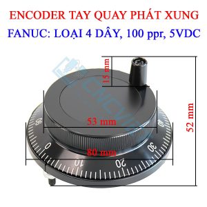 Encoder tay quay phát xung được dùng thay thế cho các loại handle, hanwheel, MPG của máy phay, tiện CNC. Giải pháp điều khiển chính xác cho máy CNC, PLC
