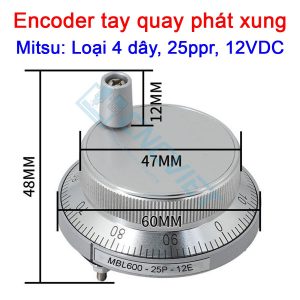 Encoder tay quay phát xung được dùng thay thế cho các loại handle, hanwheel, MPG của máy phay, tiện CNC. Giải pháp điều khiển chính xác cho máy CNC, PLC