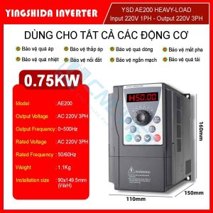 Biến tần YSD EA200 - Dùng cho máy CNC và các dây chuyền sản xuất công nghiệp.