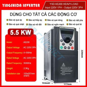 Biến tần YSD EA200 - Dùng cho máy CNC và các dây chuyền sản xuất công nghiệp.