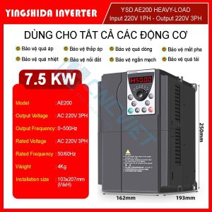 Biến tần YSD EA200 - Dùng cho máy CNC và các dây chuyền sản xuất công nghiệp.