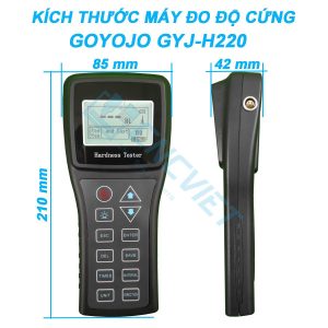 Máy đo độ cứng kim loại cầm tay Goyojo GYJ-H220 là một thiết bị đo độ cứng vật liệu chính xác, phù hợp cho các ngành cơ khí, xây dựng, sản xuất kim loại và kiểm tra chất lượng sản phẩm.