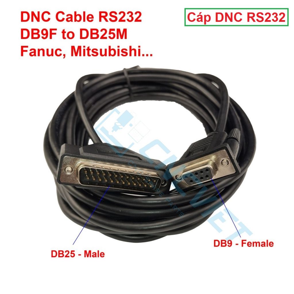 CÁP DNC RS232 DB9F TO DB25M