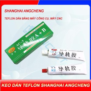 Teflon và keo dán băng máy CNC thương hiệu Shanghai Angcheng là vật liệu chuyên dụng được sử dụng rộng rãi trong ngành cơ khí, giúp giảm ma sát, chống mài mòn và bảo vệ băng trượt của máy CNC. Sản phẩm được nhiều xưởng gia công tin dùng nhờ độ bền vượt trội, khả năng chịu nhiệt tốt và giúp máy vận hành ổn định, chính xác lâu dài.