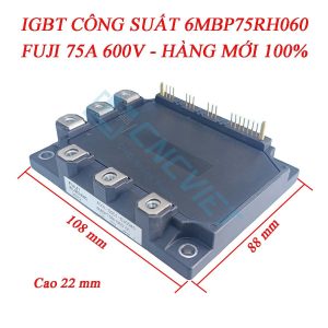 6MBP75RH060 là module IGBT công suất có dòng định mức 75A, điện áp 600V, với khả năng chịu tải ổn định và hiệu suất chuyển mạch cao. Sản phẩm được ứng dụng rộng rãi trong máy cnc, công nghiệp,...