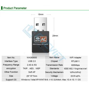 usb wifi tốc độ cao, nhỏ gọn, tương thích nhiều thiết bị và hệ điều hành. Dùng thay thế cho các máy tính PC không có card wifi, laptop đời cũ,...