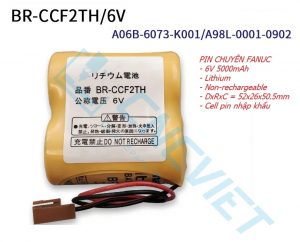 Pin Panasonic BR-CCF2TH 6V 5000mAh chính hãng, thay thế chuẩn cho Fanuc A98L-0001-0902, A06B-6073-K001. Dùng cho CNC Fanuc 16i/18i/21i, 0i, servo driver, nuôi encoder. Mới 100%, an toàn không chảy nước. Giao nhanh, hỗ trợ kỹ thuật.